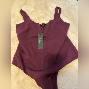 Lulus maroon bodysuit, size large